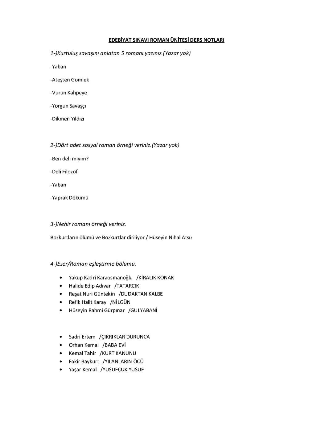 11. Sınıf Edebiyat ve Roman Çalışma Kağıtları PDF - Eğlenceli Etkinlikler ve Konu Anlatımları
