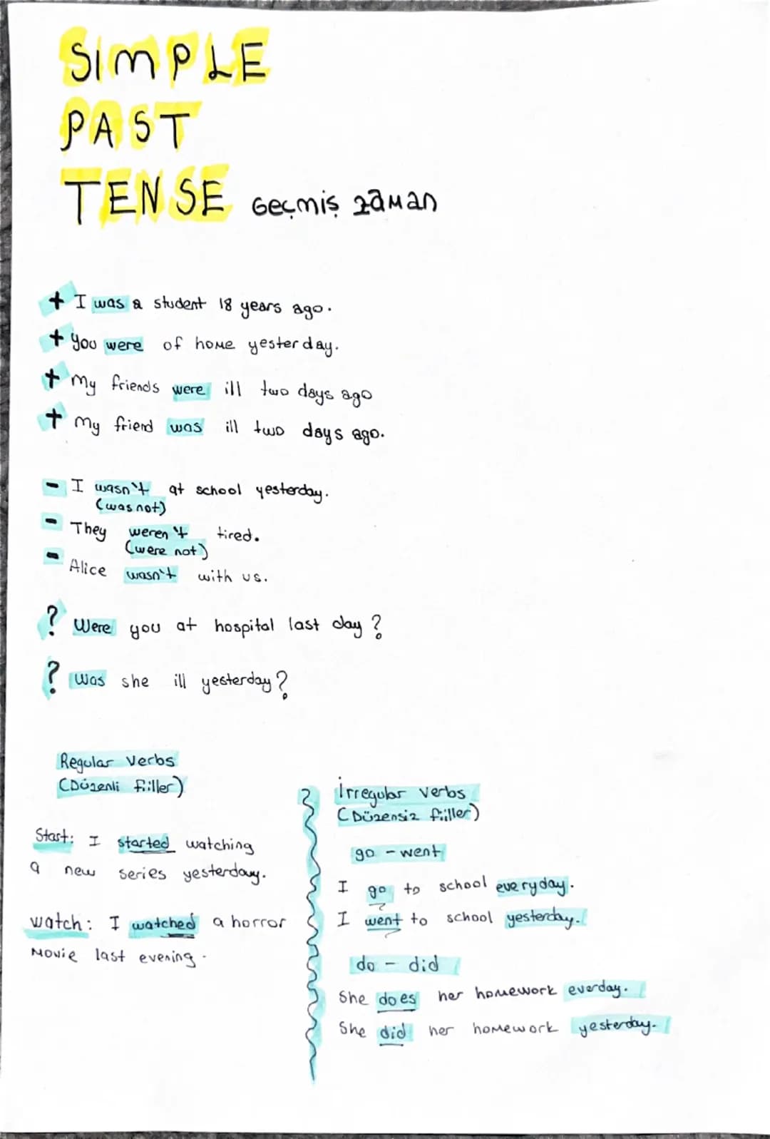SIMPLE
PRESENT
TENSE
Geniş zaman
Alvays = Her zaman
=
Usually genellike
often sıklıkla
Sometimes = bazer
=
rarely nadiren
never
asla
I
we
yo
