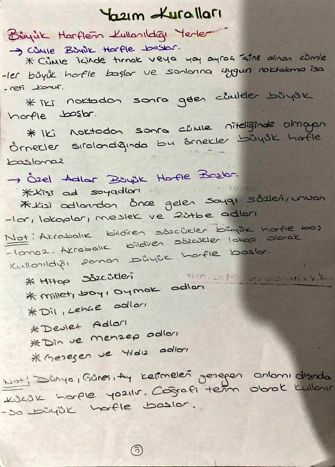 Yazım Kuralları
Büyük Harflein Kullanıldığı Yerler
→Cümle Büyük Harfle bastar.
*Cümle içinde tırnak veya you ayros isine alınan cümle
-ler b