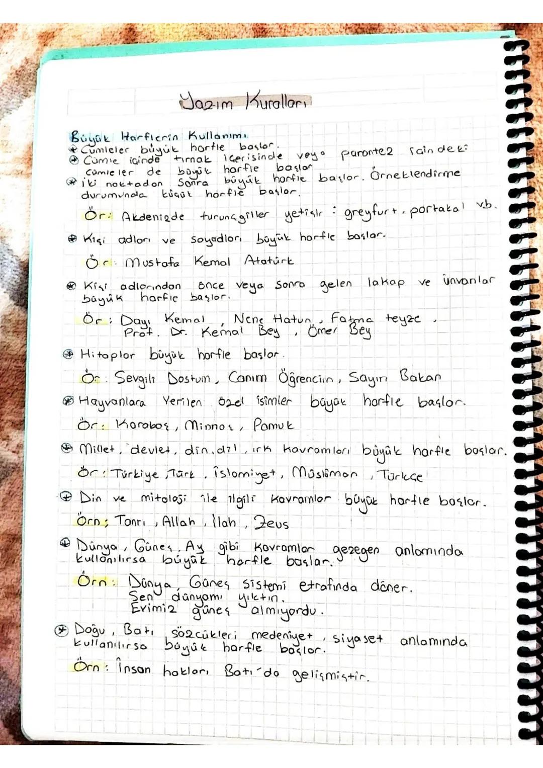 Yazım Kurallar
Büyük Harflerin Kullanımı
Cumleler büyük harfle
baylor.
veya
başlar
Cumie içinde tırnak içerisinde
de büyük harfie
Cümleler
(