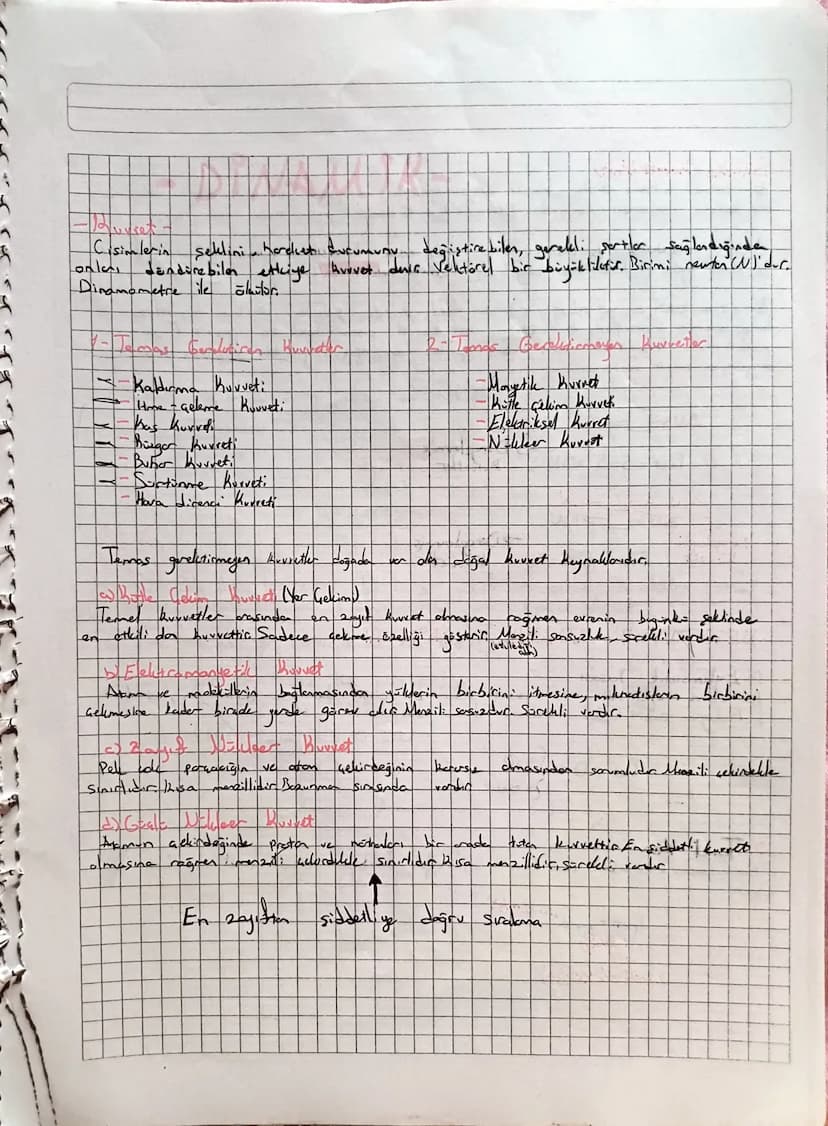 Fiziğin hereket konusunu inceleyen dalına "mekanik" devis
Mekanik iki bölümden oluşur:
Kinematik
Dinamik
Kinophile, Hareketi değinen nedenle