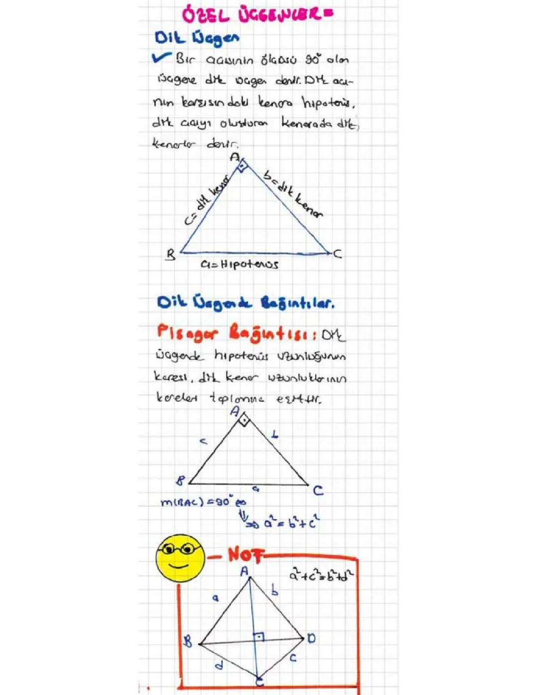 GEOMETRİ ÖZEL ÜÇGENLER