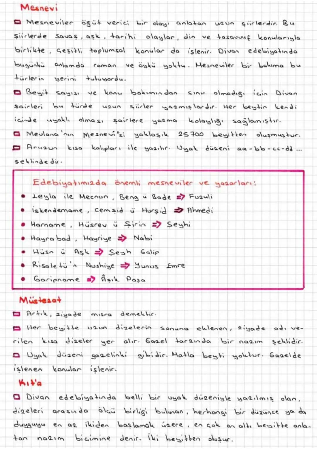 Divan Edebiyatı Nazım Biçimleri
Beyitlerden
Oluşanlar
Gazel
□ Kaside
□ Mesnevi
Tek Dörtlükten
Oluşanlar
A Rubai
A Tuyug
A Şarkı
□ Kita
A Mur