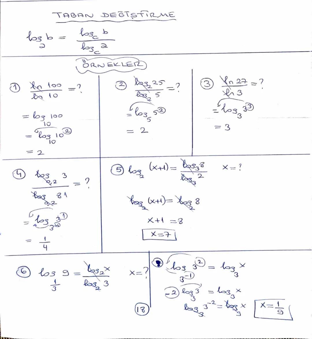 TABAN DEĞİŞTİRME
bs b
=======
2
возв
a
вода
ORNEKLER
to 100
10
=
12325
=?
2032
(6035
=
=
==
вз 100
10
10
6803,0
= 2
=
3
Жаз
81
=
4n27
\n 27 