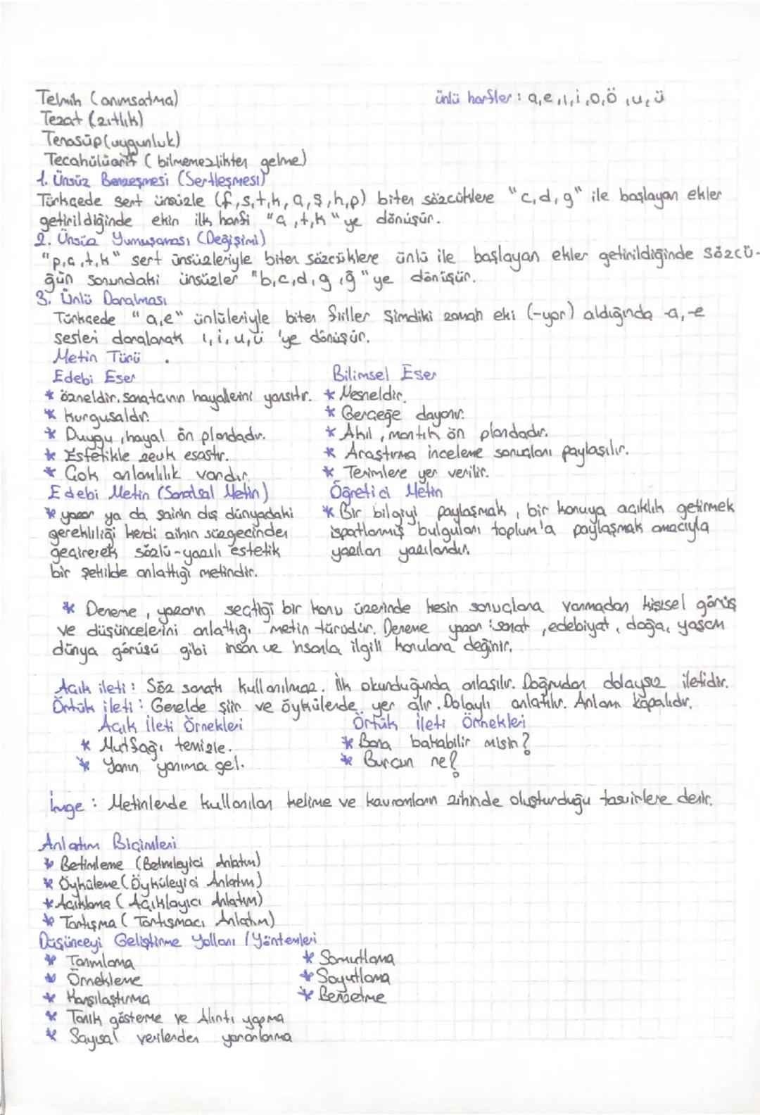 Türk Dili ve Edebiyatı
13
Edebiyat: Duygu, düşünce, olay ve hayallerin insonlarda estetik zeuk dusturacak şekilde sóz veya
yazıyla anlatılma