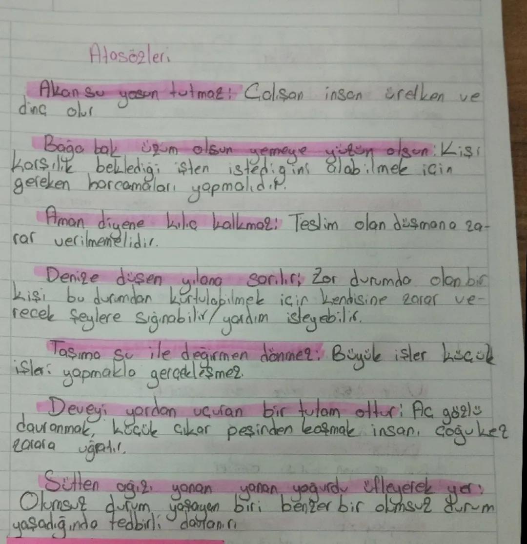 En Güzel Atasözleri ve Anlamları