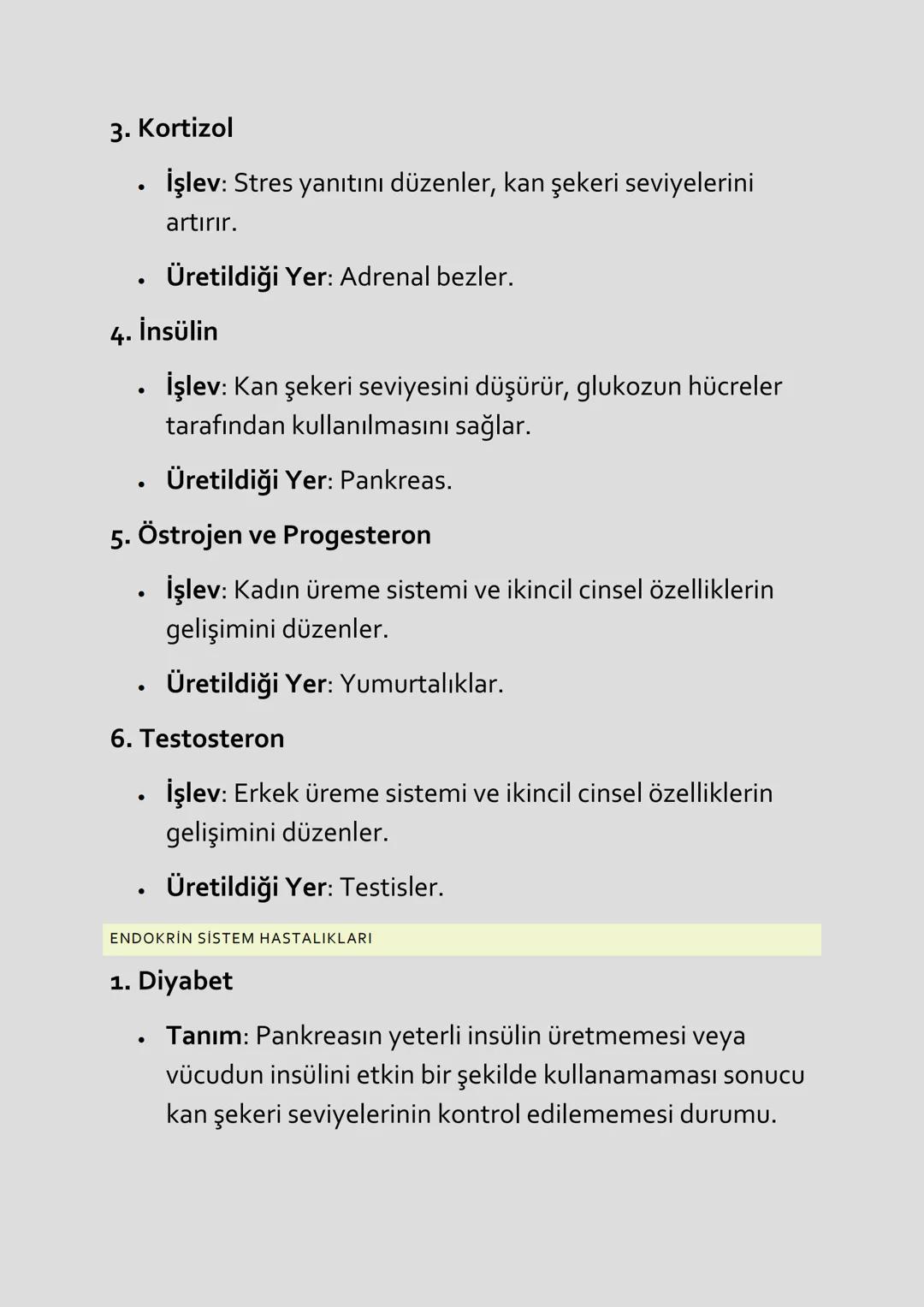 ENDOKRİN SİSTEM
Endokrin sistem, vücudun hormonal dengesini sağlayan
bezler ve organlardan oluşan bir sistemdir. Bu sistem,
hormonlar aracıl