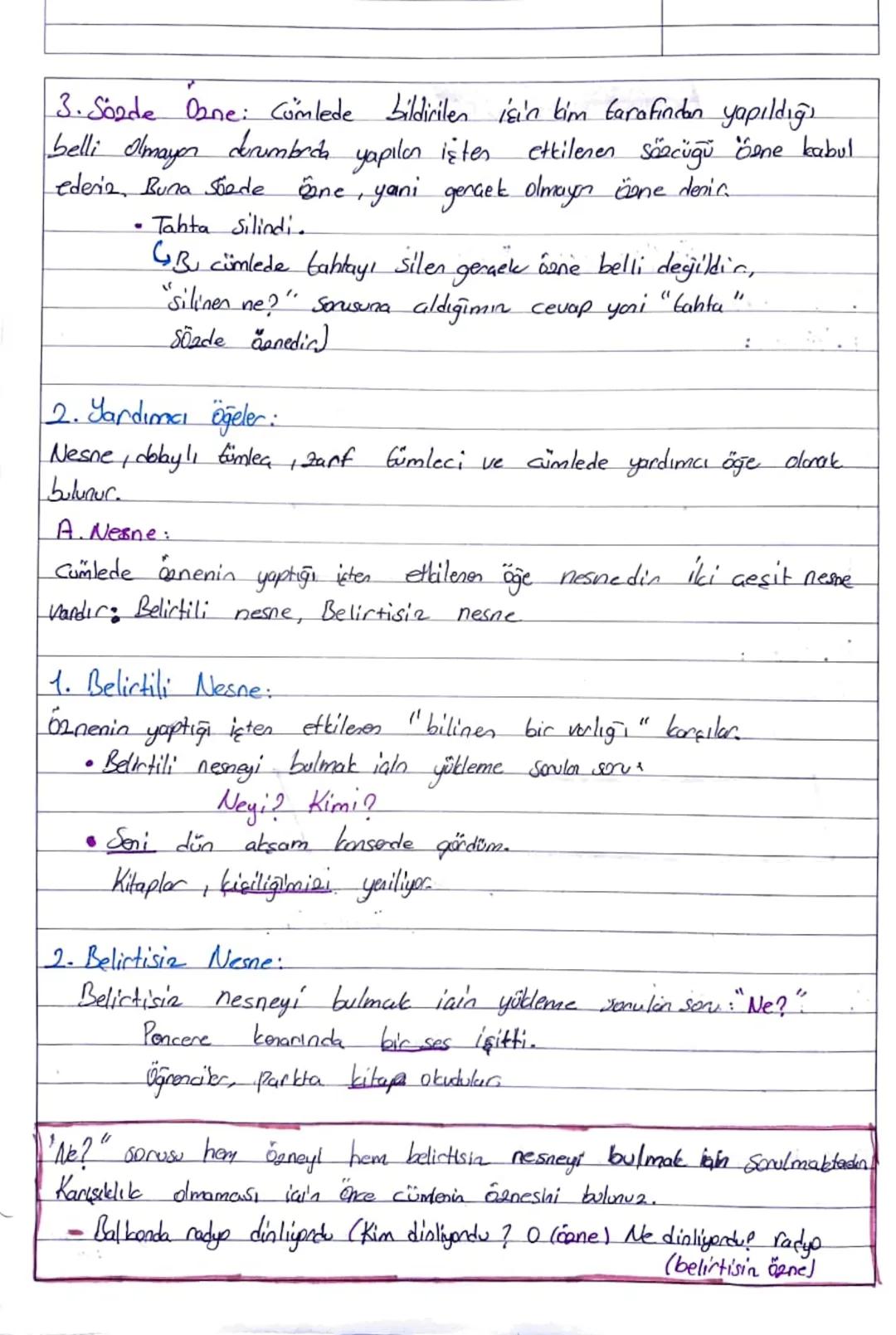1. Temel öğeler
A. Yüklem:
CÜMLENİN ÖGELERİ
Cumledeki hareketi, olayı, işi, yargıya bildires cekimli fiildia. Ek Fiil
almış bir isim de cüml