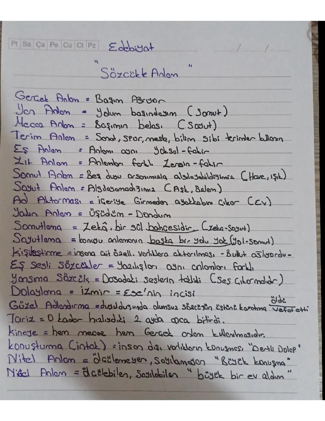 Türkçe Sözcükte Anlam Konusu