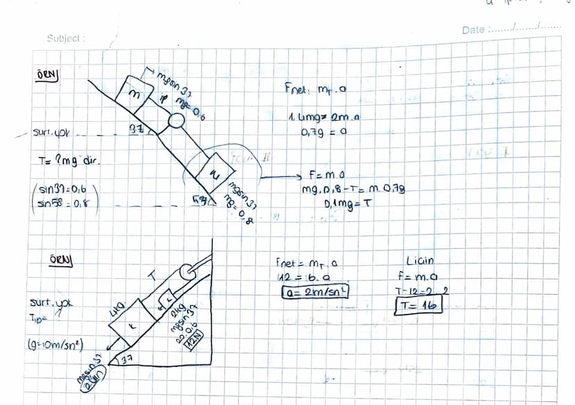 Newton un Hareket kanunları (Dinamik
Newton kuvvet ile
incelemelerini 3 konun
hareket
ile
arasındaki iliskiyi
incelemis
dlup
açıklamistir.
1