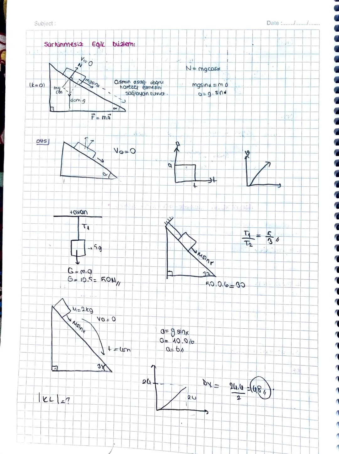 Newton un Hareket kanunları (Dinamik
Newton kuvvet ile
incelemelerini 3 konun
hareket
ile
arasındaki iliskiyi
incelemis
dlup
açıklamistir.
1