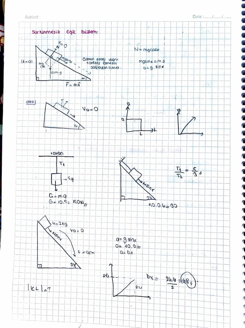 Newton un Hareket kanunları (Dinamik
Newton kuvvet ile
incelemelerini 3 konun
hareket
ile
arasındaki iliskiyi
incelemis
dlup
açıklamistir.
1