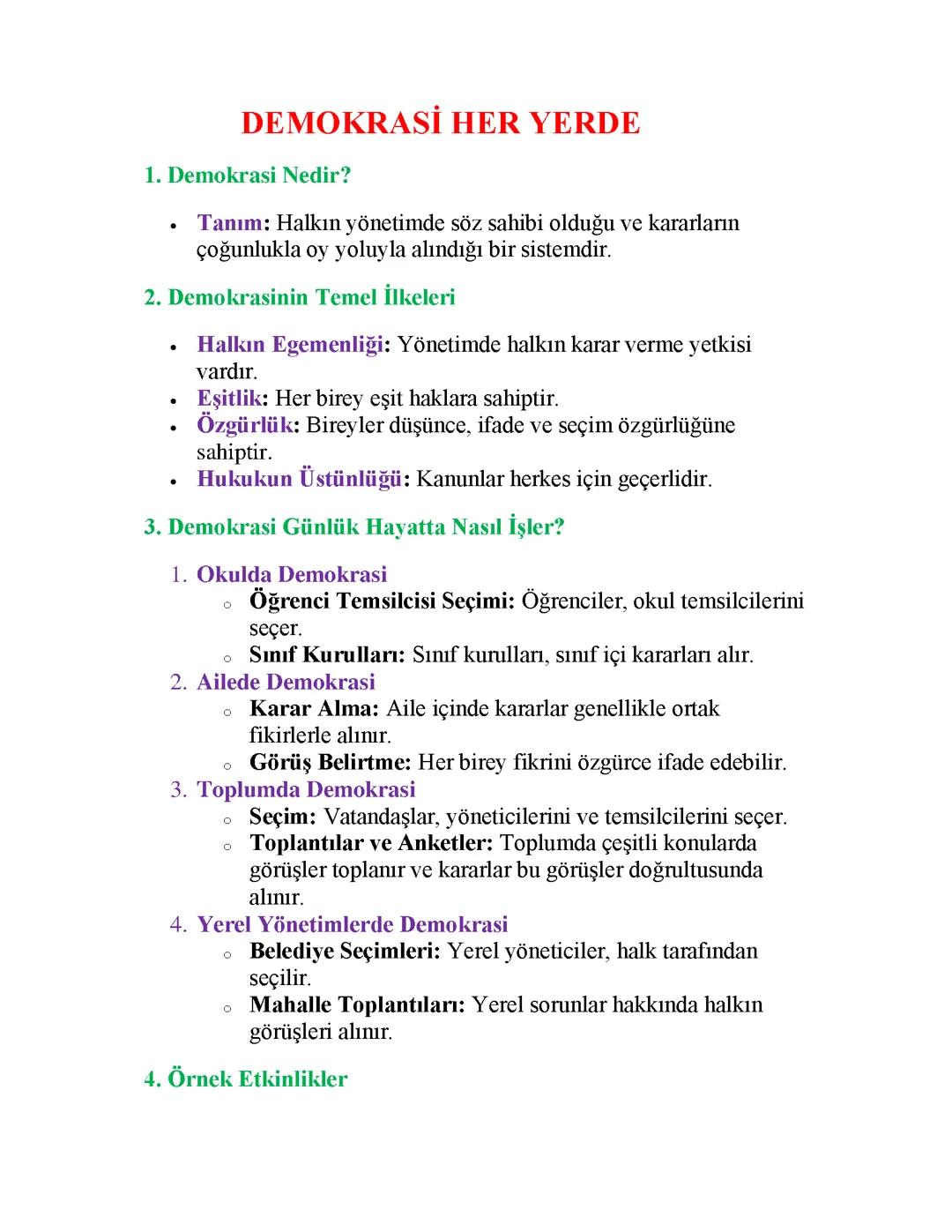 DEMOKRASİ HER YERDE