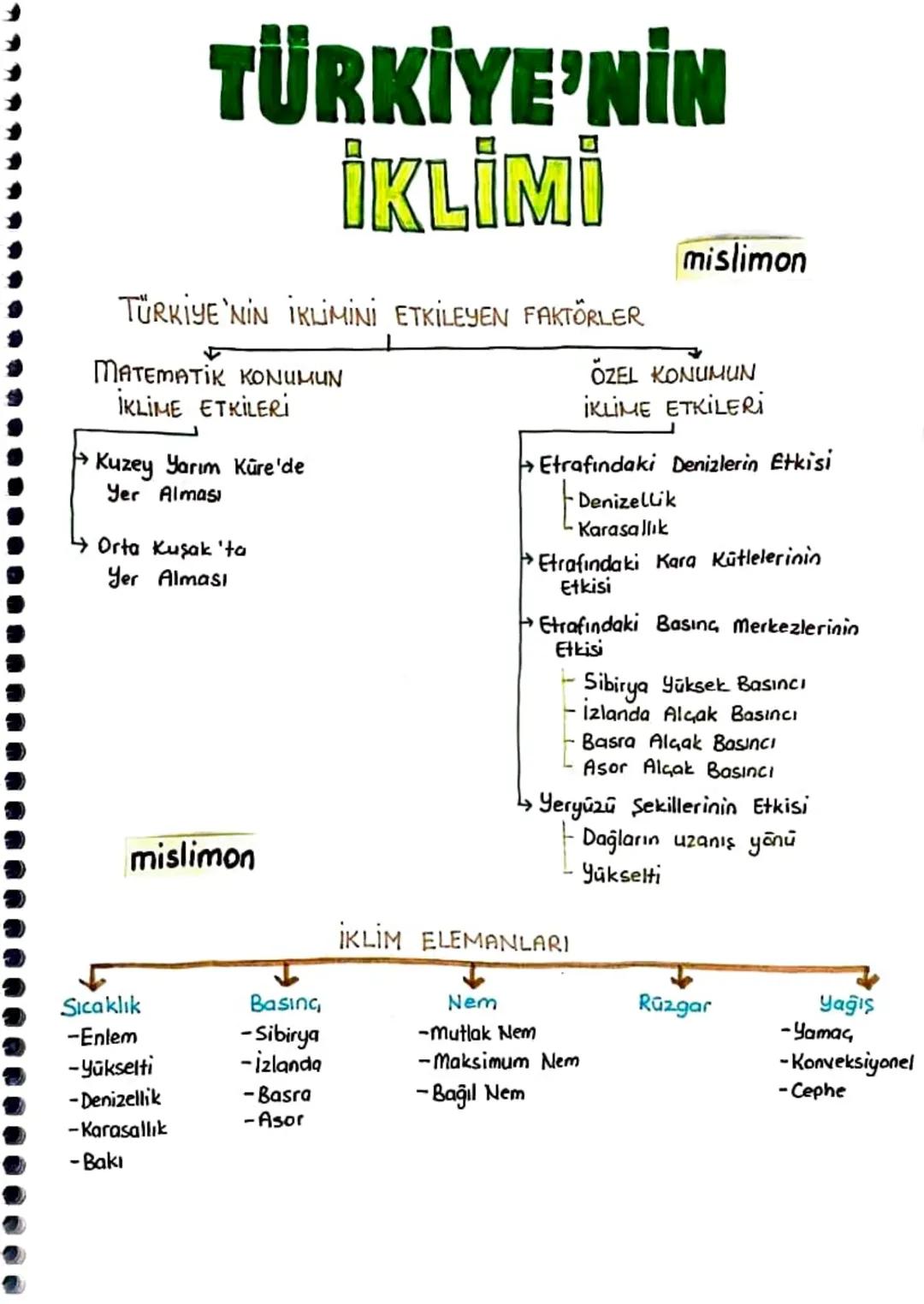 TÜRKİYE'NİN
İKLİMİ
TÜRKİYE'NIN İKLİMİNİ ETKİLEYEN FAKTÖRLER
MATEMATIK KONUMUN
İKLİME ETKİLERİ
Kuzey Yarım Küre'de
Yer Alması
↳ Orta Kuşak'ta