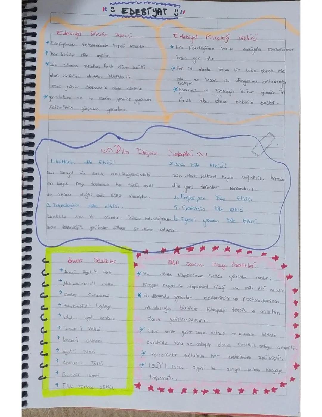 12. Sınıf Edebiyat İlk Sınav İçin Özet Ders Notları ve İpuçları