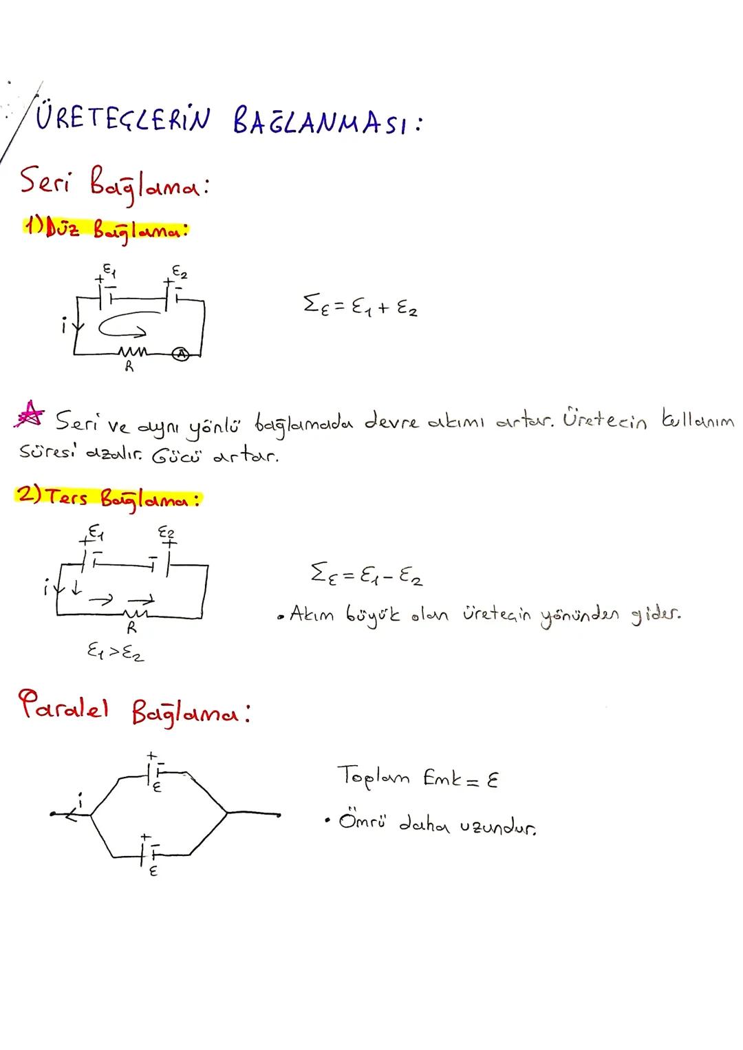 # ELEKTRİK DEVRELERİ:

Voltmetre(V) Potansiyel farkı ölçer.

• İç direnci sonsuz olduğu için devreye paralel bağlanır.

• Üzerinden akım geç