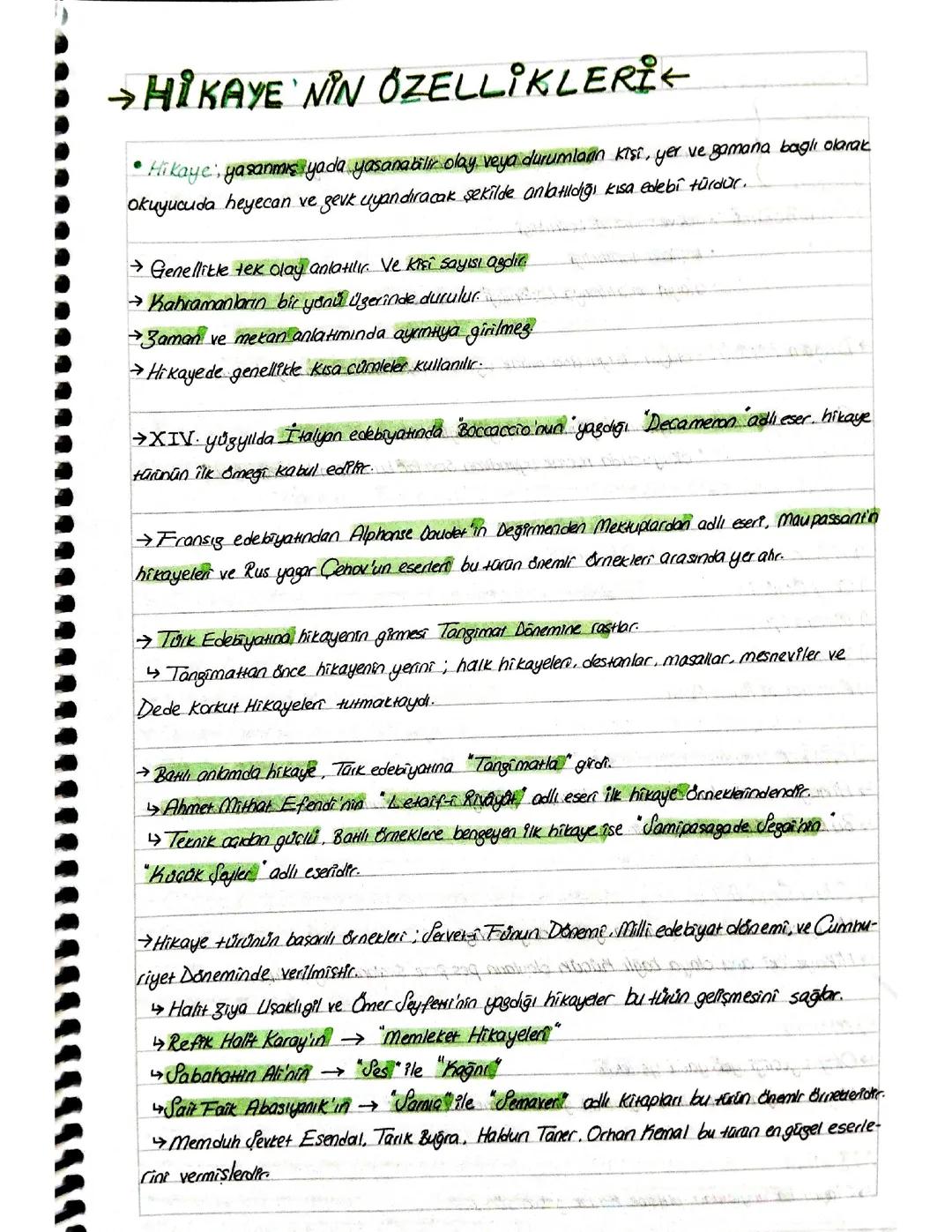 9. Sınıf Edebiyat: Hikaye Türünün Özellikleri