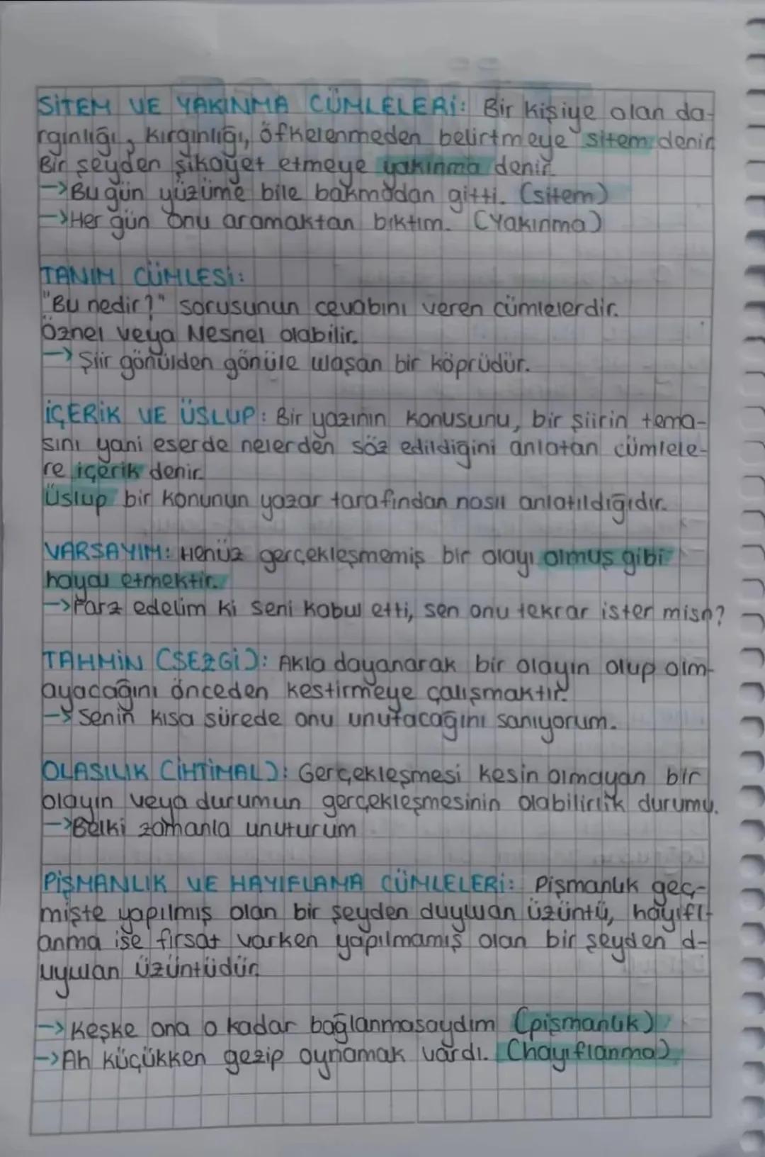 TÜRKÇE
OZNEL ANLATIM: Doğruluğu veya yanlışlığı kişiden kiş
iye değişen, kanıtlanmayan doğrulan içeren cümlelerdir.
Okiz benden daha guzeldi