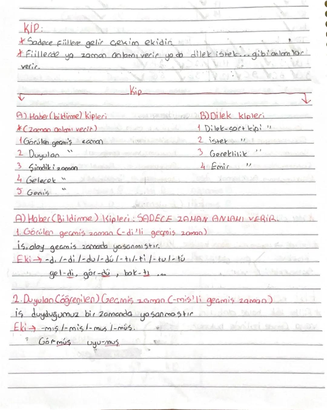 7. Sınıf Türkçe Kipler Konu Anlatımı ve Örnekler