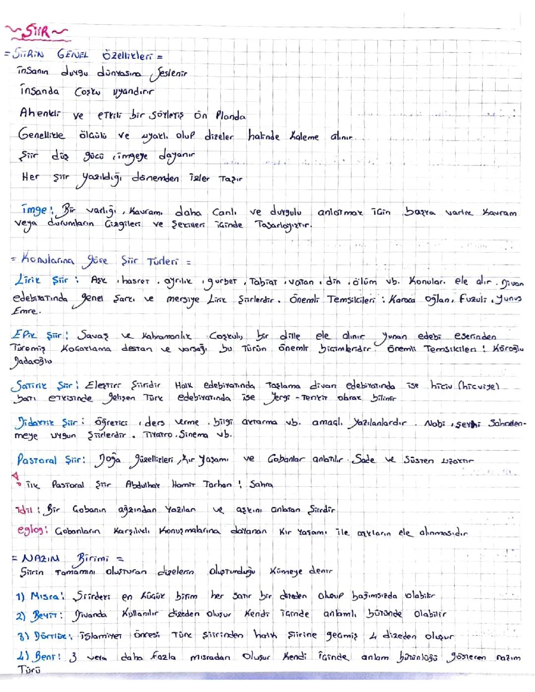 Türk Şiirinin Özellikleri ve Türleri