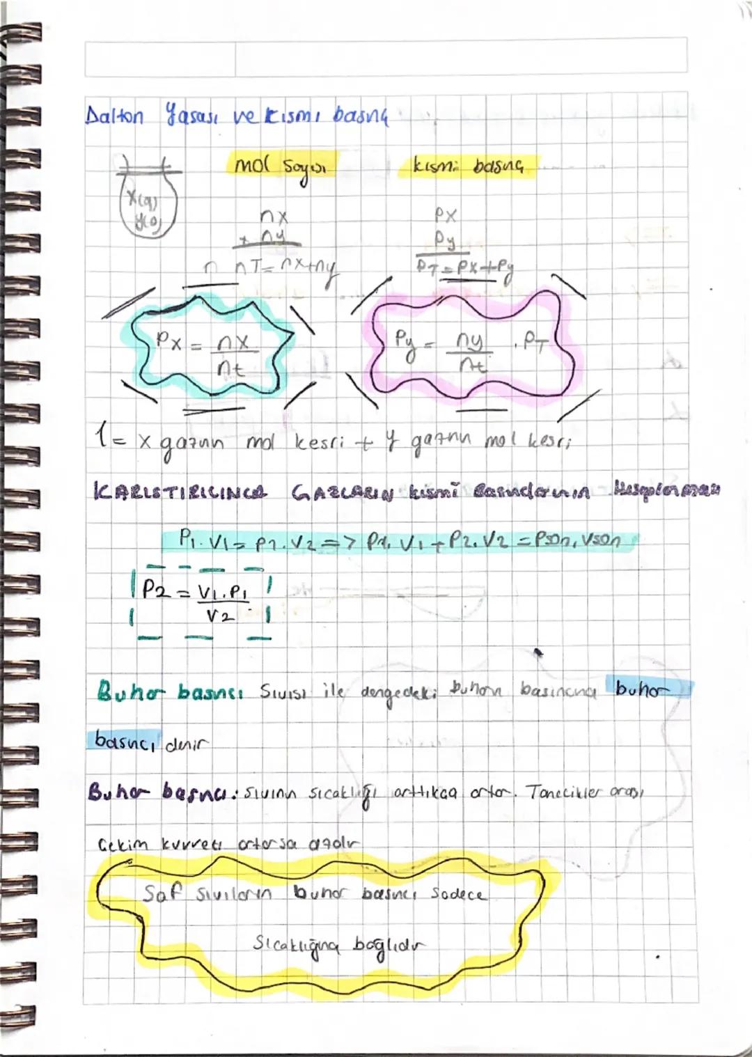 # GAZLAR

Kinetik teori: idcal gazun пасті bulunduğu kabh hacmine esittir

Vg = Vtog

* Gaz toneciklen bir biriyle corpior. Bu çapısmalor es