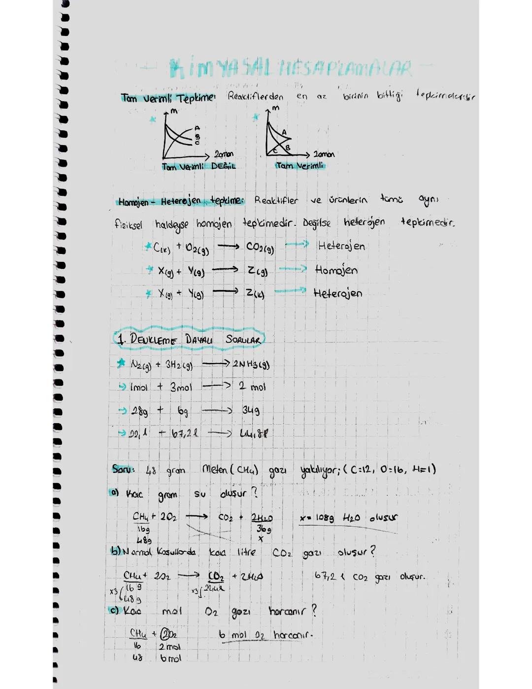 10 sınıf kimya kimyasal hesaplamalar