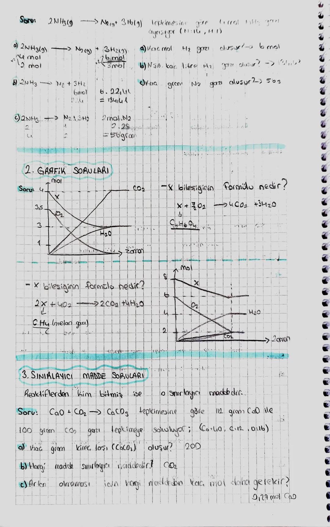 KIMYASAL HESAPLAMALAR
Tom Verimli Tepkime: Reaktiflerden
en
012
birinin bittiği tepkimderbir
m
M
B
20man
→ Zamon
Tom Verimli DEGIL
Tam verim