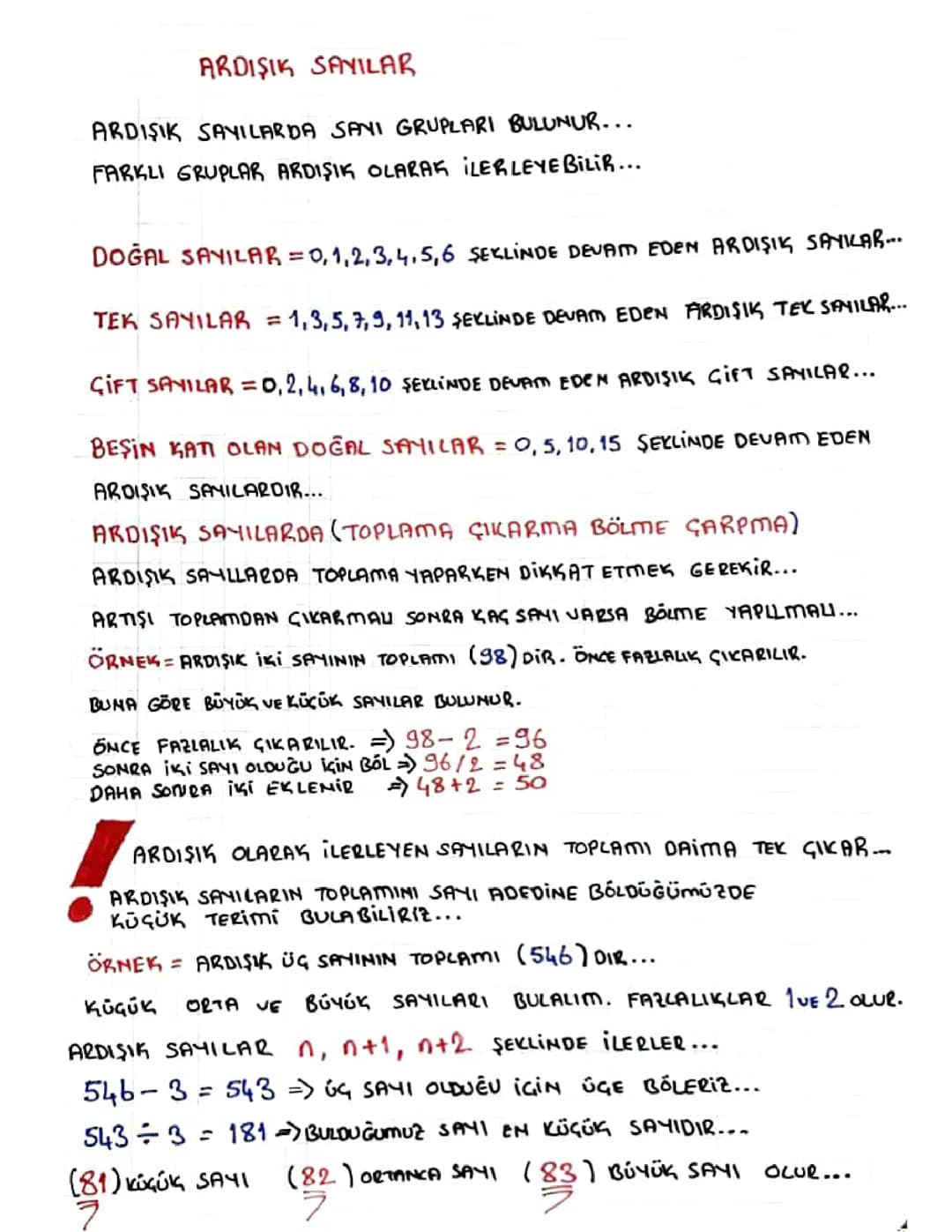 Ardışık sayılar 