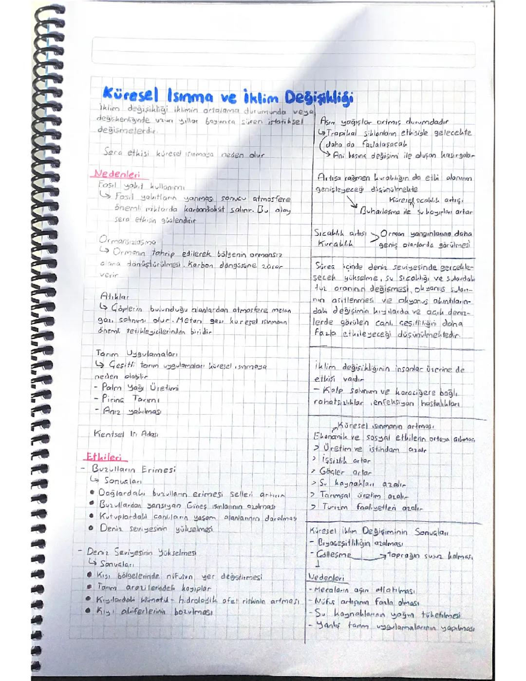 Coğrafya 12. sınıf 1. ünite not