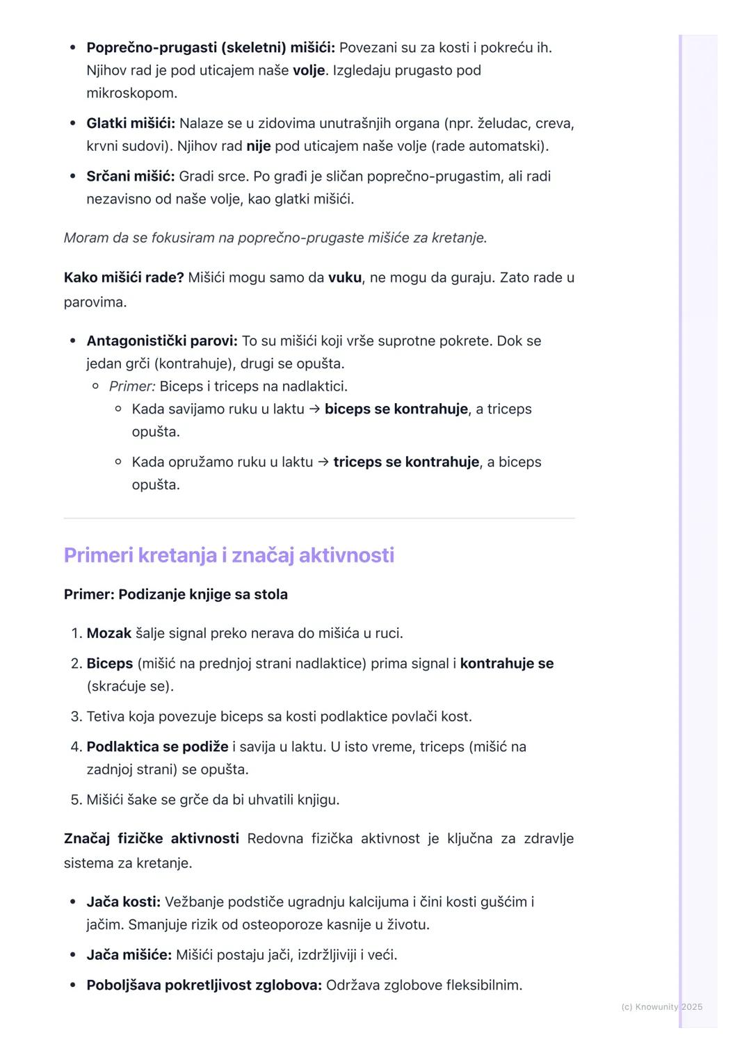 # Sistem za kretanje

Uvod u sistem za kretanje

Sistem za kretanje nam omogućava da se krećemo, daje potporu telu i štiti
unutrašnje organe