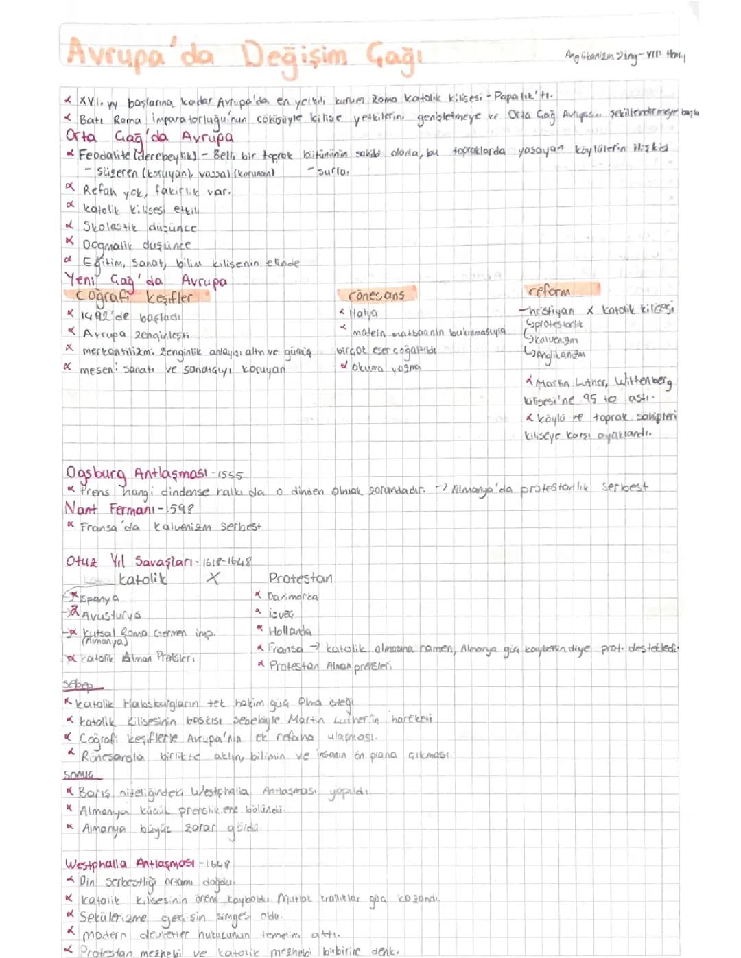 Avrupa'nın Değişim Dönemi: Orta Çağ'dan Yeni Çağ'a