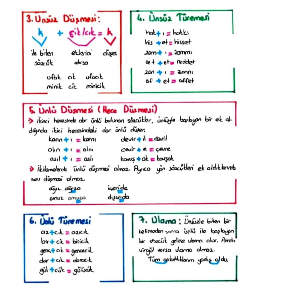 SES BILGISI
Türkçede 29 harf vardır. 21'i ünsüz, 8 tanesi ise
ünlüdür.
Ünlülerin 4'ü kalın ünlü, 4'ü ise ince ünlüdür.
Ünlüler
Ses yolunda b