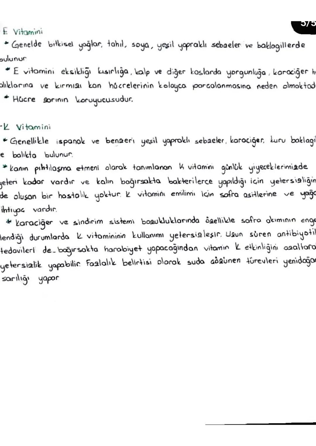 E Vitamini
*Genelde bitkisel yağlar, tahıl, soya, yeşil yapraklı sebaeler ve baklagillerde
Sulunur
* E vitamini eksikliği kısırlığa, kalp ve