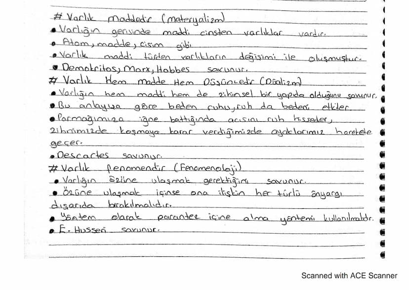 # VARLIK FELSEFESİ #
Varlık Felsefesinin Temel Konu ve
- Varlığı ele alıp sorgulayan
varlik
Problemleri
felsefenin alt disiplinine
felsefesi