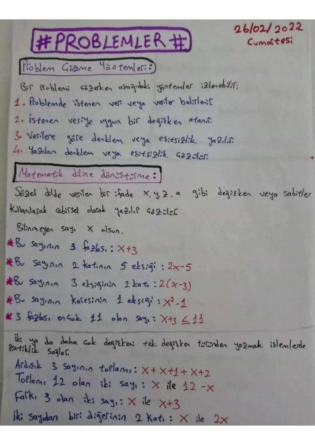 #PROBLEMLER #
Problem Gorme Yöntemler::
Bir problemi çözerken aşağıdaki yöntemler izlenebilit
1. Problemde Stenen ver:
veya
verter belirleni