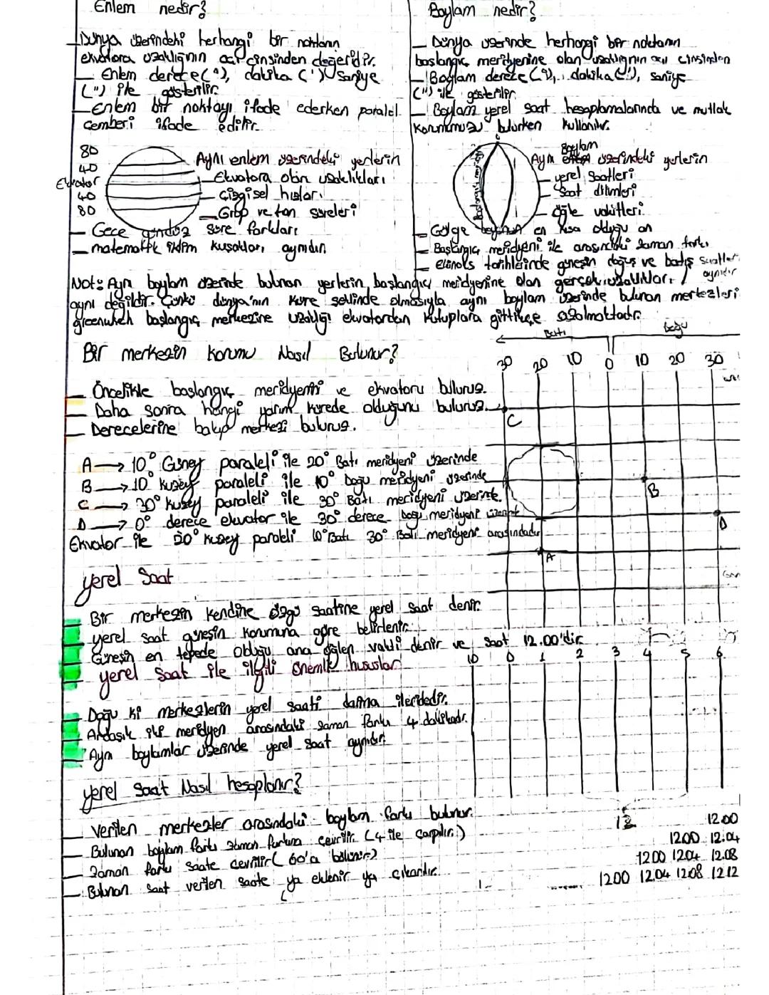 Enlem,boylam,yerel saat hesaplama,harita  bilgisi 