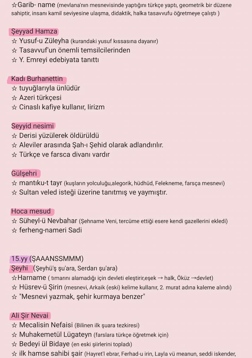Sanatçılar
13.yy (HAMS)
Hoca Dehhani
Selçuklu Şehnamesi
Din dışı konularda yazdı
Anadolu' da divanı başlattı
Zevk, eğlence yaşamak istiyor
M
