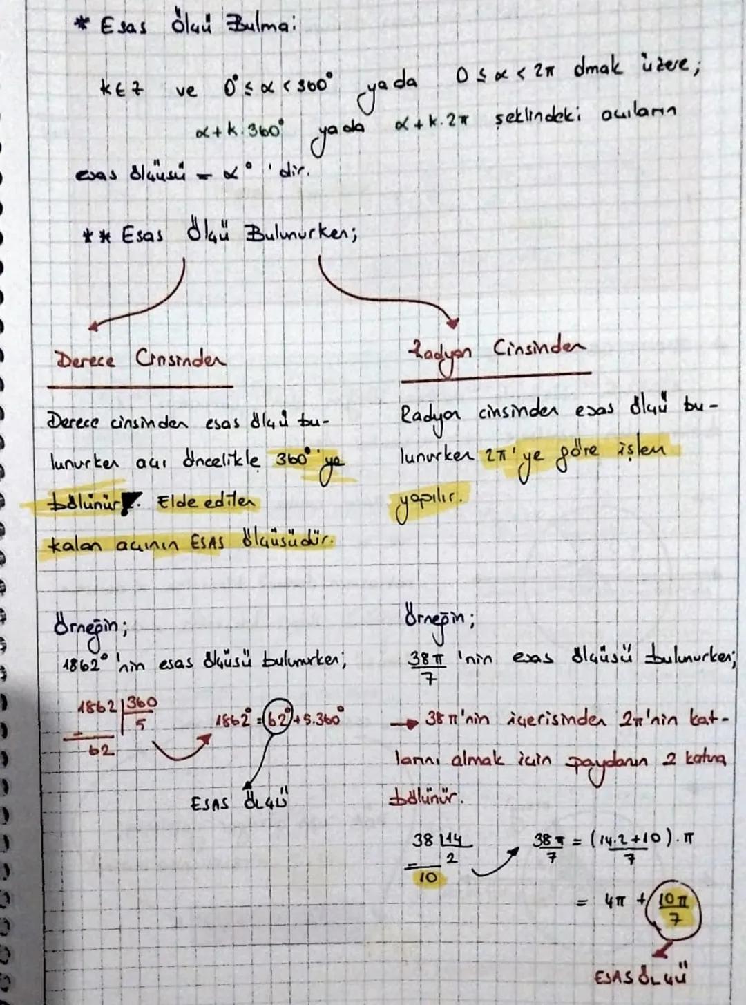 # TRIGONOMETRI

*Yönlu Açılar ve
Açı Ölçüleri:
Başıngıç noktabrı aynı olan aki ışının birleşimine
"AG1" denir.

@Pozitif Yönlü Açılar: Jaatı