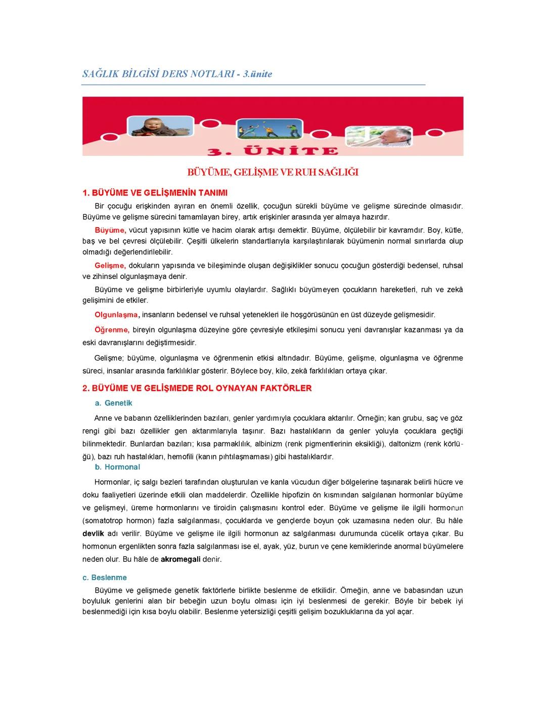 9. Sınıf Sağlık ve Trafik Bilgisi: 3. Ünite Detaylı Anlatım