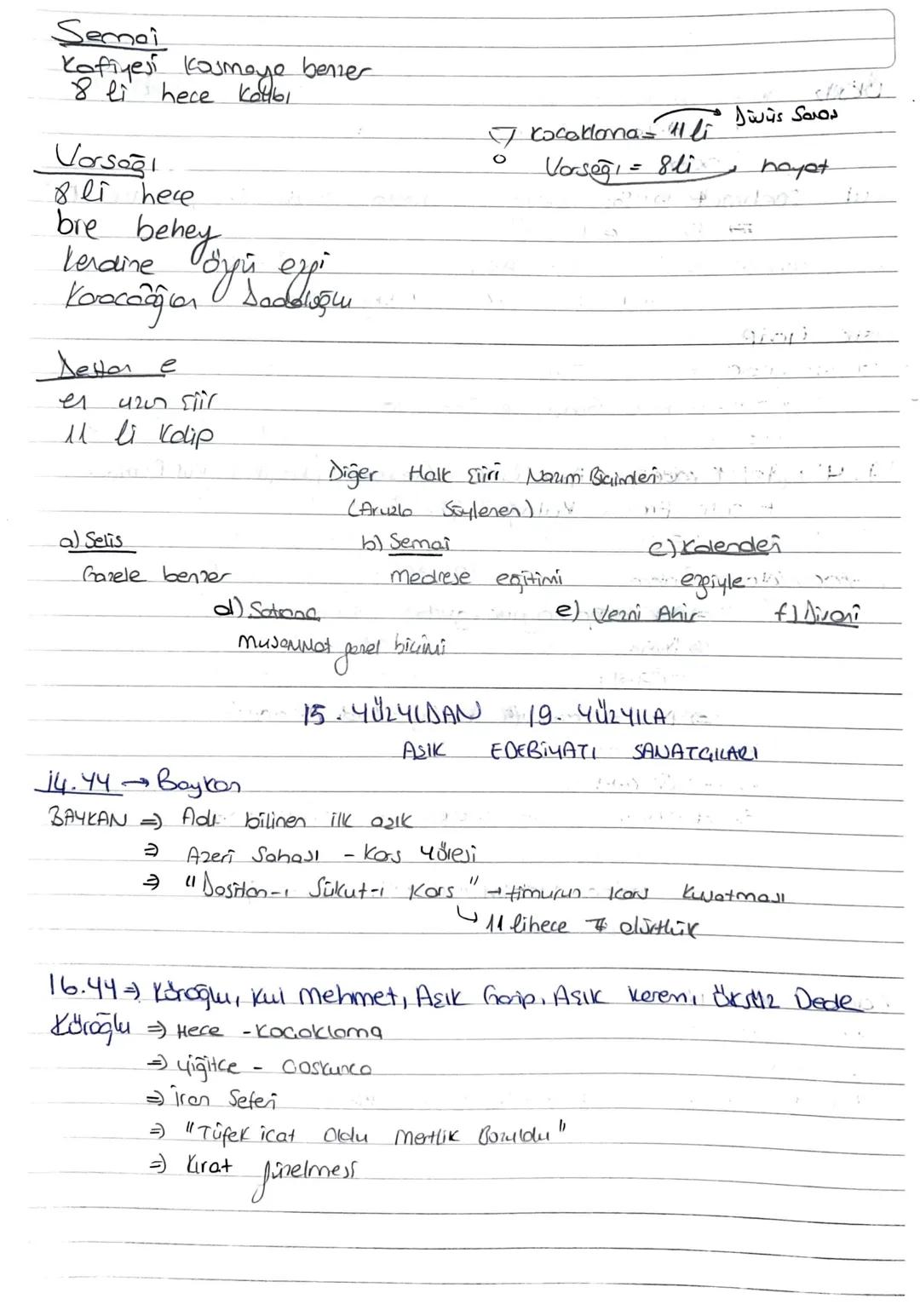 Aşık
τα 21
Holk
Edebijeti
→ 16. yüzyılda
→ destor
geleneği
- Dear - Aşık
Curak iliskisi
→Usta
→Asker
-
Şehir - Kolem.
Soili
→
Köy Sairi - Kö