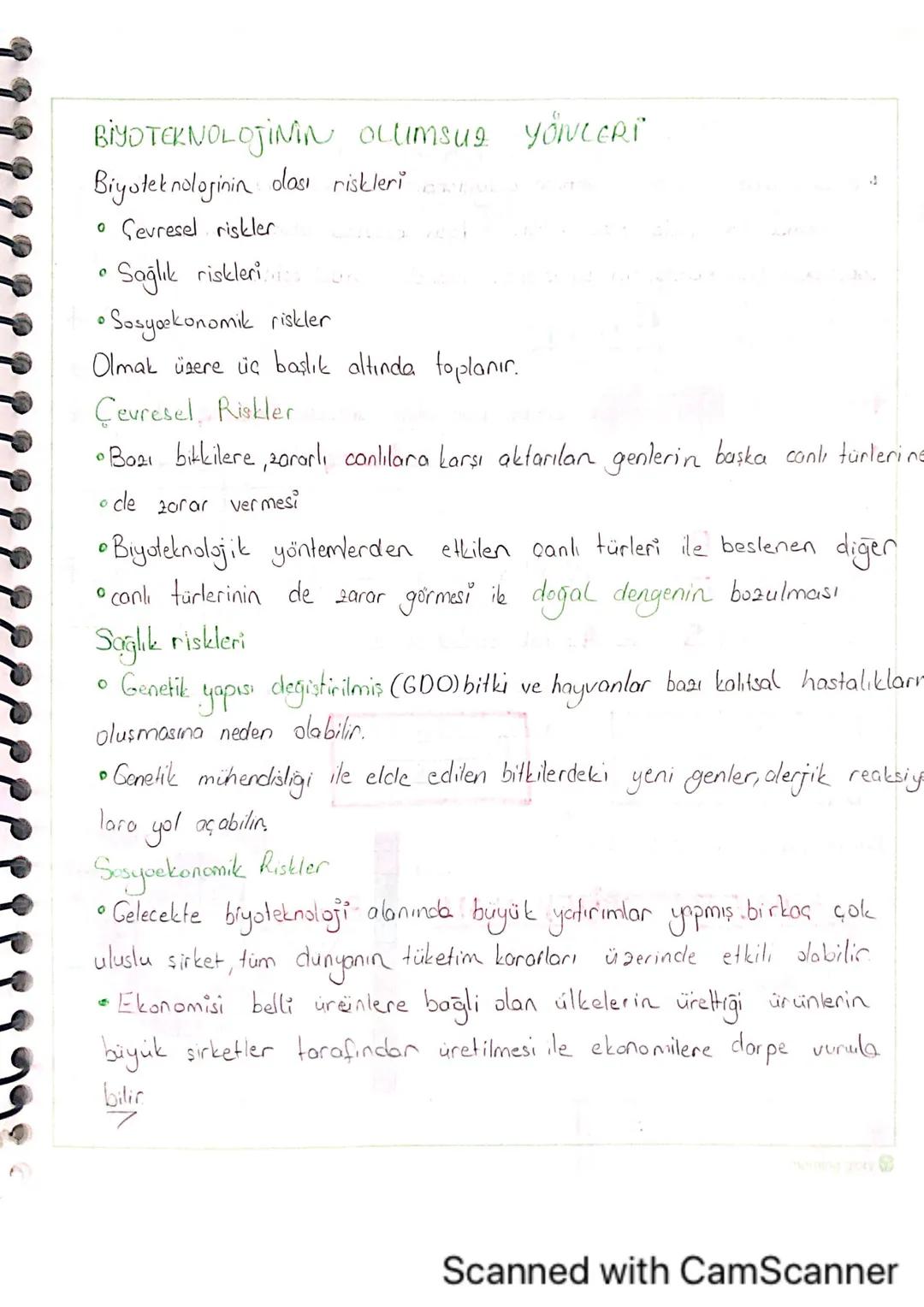 BİYOTEKNOLOJINAN OLlimsus. YÖNLERİ"
Biyoteknolojinin olası riskleri
CATIVE
о
Sevresel riskler
• Sağlık riskleri
•Sosyoekonomik riskler
Olmak