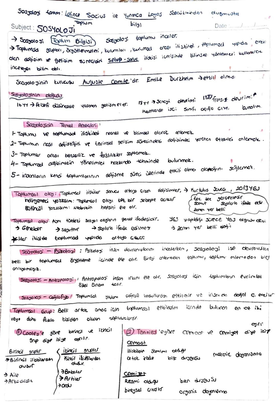 Sosyoloji forum: Latince Socius ile Yunonca Logos Sözcükleinden dußmustre
Toplum
bilgl
Date ........./
Subject: SOSYOLOJİ

→Sosyoloji Toplum
