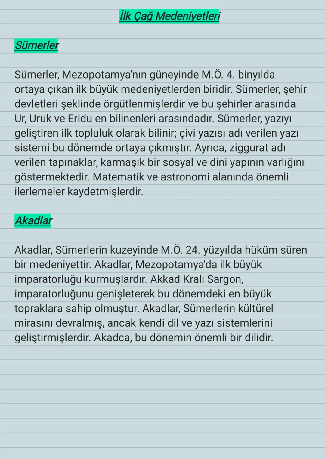 Sümerler
İlk Çağ Medeniyetleri
Sümerler, Mezopotamya'nın güneyinde M.Ö. 4. binyılda
ortaya çıkan ilk büyük medeniyetlerden biridir. Sümerler