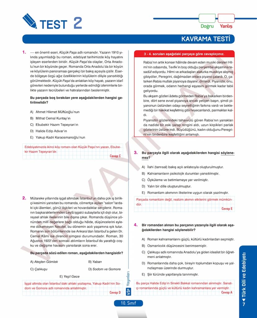 # 26.
FASİKÜL
ROMAN - I
Dünya Edebiyatında Roman
MEB KAZANIMLARI
A.2.1. Metindeki kelime ve kelime gruplarının anlamlarını belirler.
A.2.2.3
