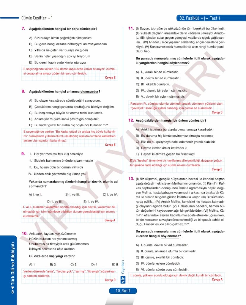 # 26.
FASİKÜL
ROMAN - I
Dünya Edebiyatında Roman
MEB KAZANIMLARI
A.2.1. Metindeki kelime ve kelime gruplarının anlamlarını belirler.
A.2.2.3