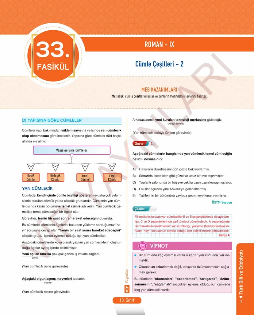 # 26.
FASİKÜL
ROMAN - I
Dünya Edebiyatında Roman
MEB KAZANIMLARI
A.2.1. Metindeki kelime ve kelime gruplarının anlamlarını belirler.
A.2.2.3
