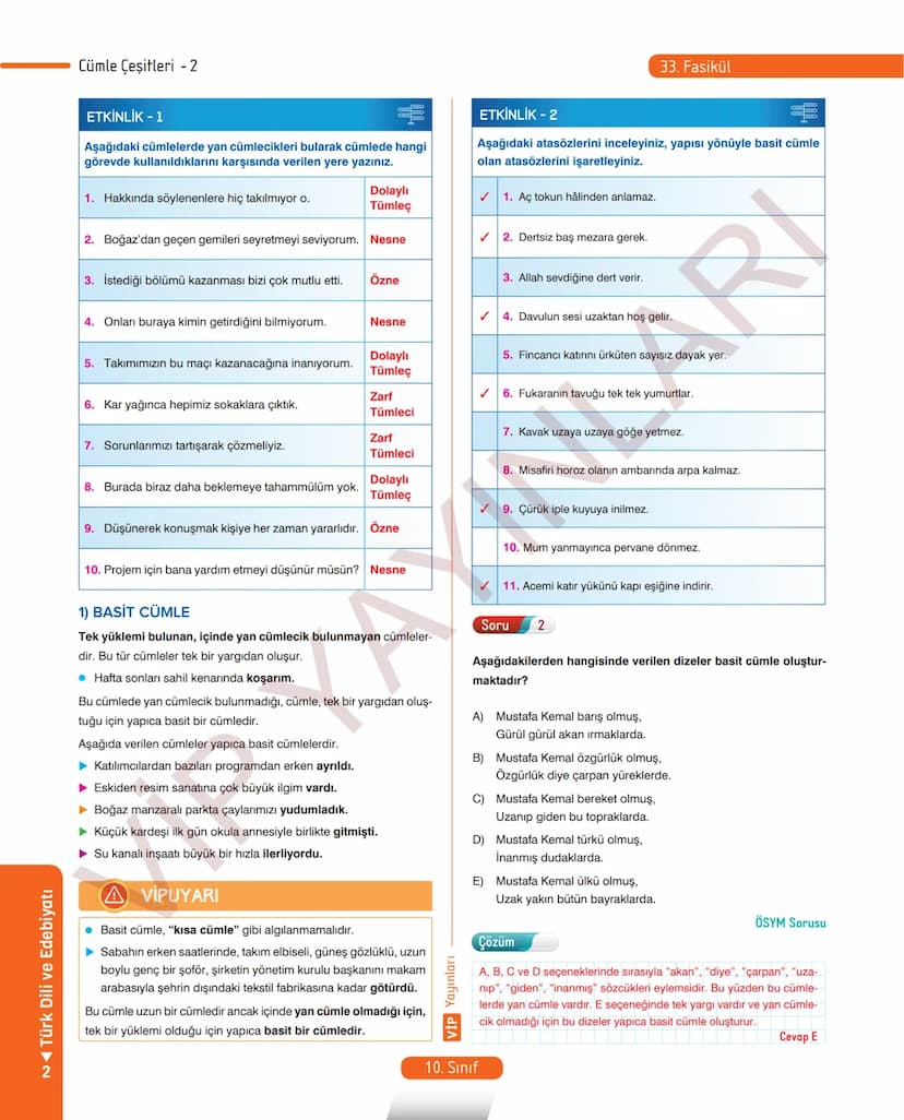 # 26.
FASİKÜL
ROMAN - I
Dünya Edebiyatında Roman
MEB KAZANIMLARI
A.2.1. Metindeki kelime ve kelime gruplarının anlamlarını belirler.
A.2.2.3