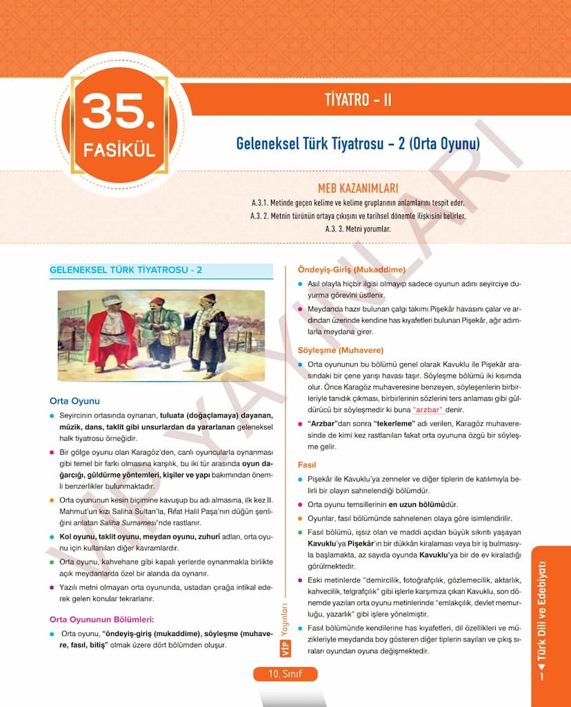 # 26.
FASİKÜL
ROMAN - I
Dünya Edebiyatında Roman
MEB KAZANIMLARI
A.2.1. Metindeki kelime ve kelime gruplarının anlamlarını belirler.
A.2.2.3