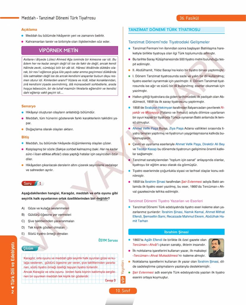 # 26.
FASİKÜL
ROMAN - I
Dünya Edebiyatında Roman
MEB KAZANIMLARI
A.2.1. Metindeki kelime ve kelime gruplarının anlamlarını belirler.
A.2.2.3