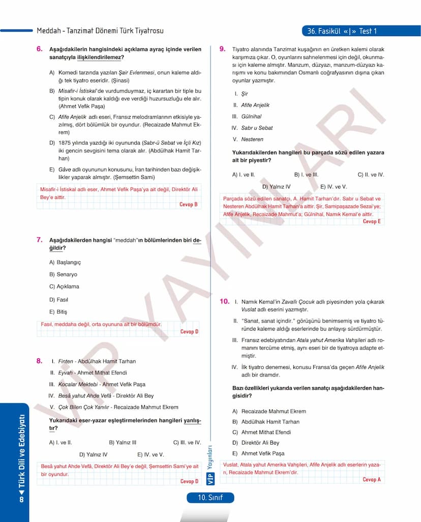 # 26.
FASİKÜL
ROMAN - I
Dünya Edebiyatında Roman
MEB KAZANIMLARI
A.2.1. Metindeki kelime ve kelime gruplarının anlamlarını belirler.
A.2.2.3